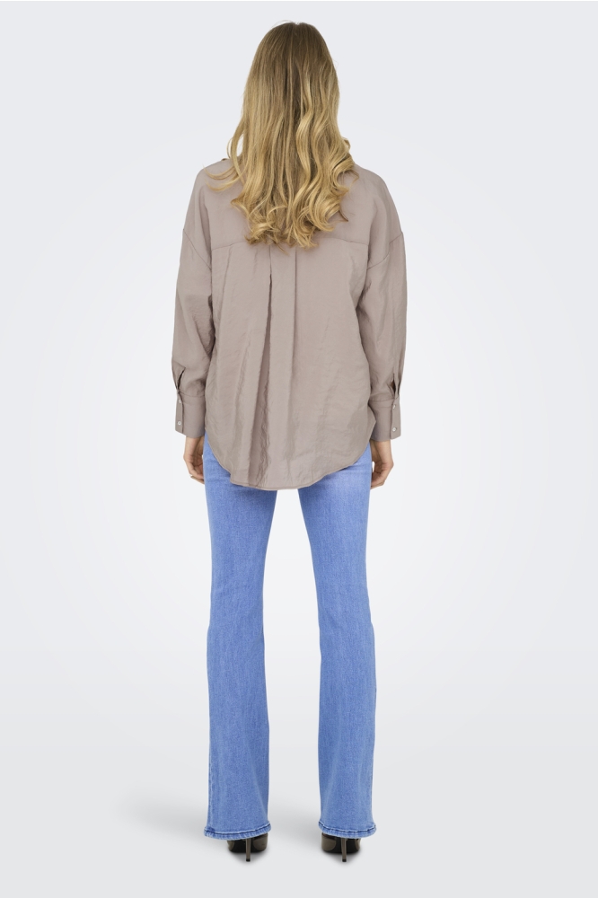 ONLZAZIMA L/S LOOSE SHIRT WVN NOOS 15272523 Silver Mink